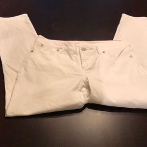 Talbot’s white jeans, signature, slum ankle, 8P/29